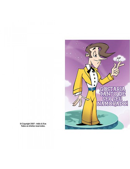 Cartão - Gostaria tanto de ser seu namorado!