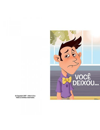 Cartão - Você deixou... Meu mundo de ponta cabeça