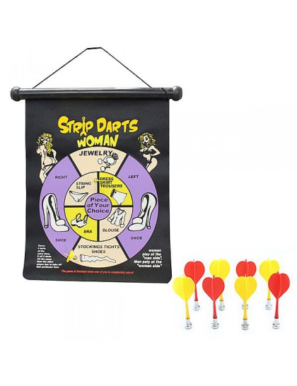 Jogo de striptease com dardos magnéticos