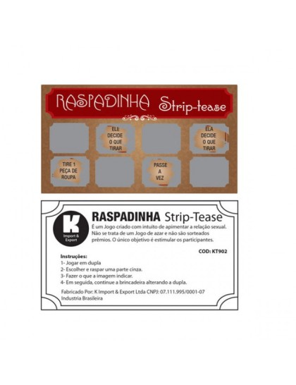 Raspadinha Striptease 1Unidades Kgel
