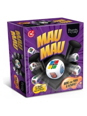 Jogo Mau Mau com 11 Dados e 02 Copos Diversão ao Cubo