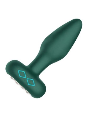 Plug Anal USB Vibratório por Aplicativo em Silicone com Rotação 360° Me Ame Love